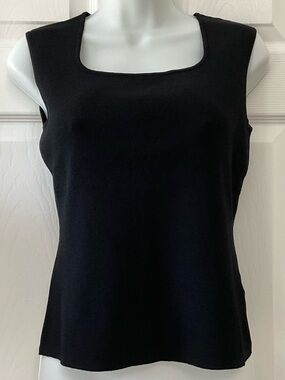 Classic Black Square-Neck Tank Top